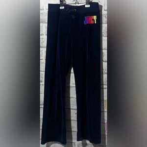 Juicy Couture Velour pants in navy blue 100% authentic